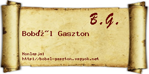 Bobál Gaszton névjegykártya
